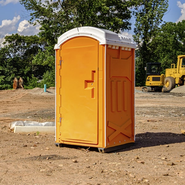 how often are the portable toilets cleaned and serviced during a rental period in Hoberg Missouri